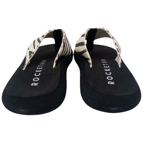 Rocket Dog  Zebra Print Platform Thong Flip Flops Spotlight Women's 6 - Picture 5 of 5